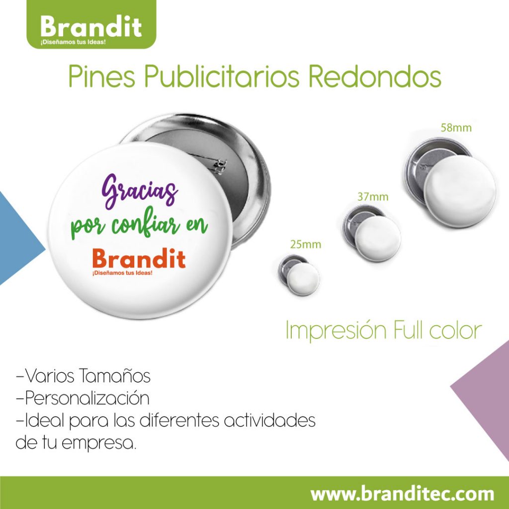 Pines promocionales Brandit